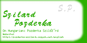 szilard pozderka business card